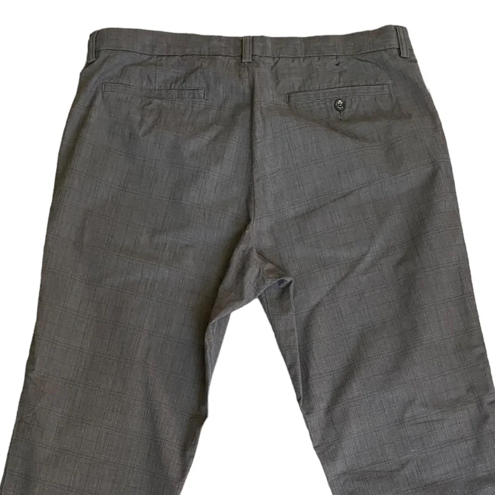 Banana Republic Mens Gavin Fit Pants Plaid 100% Cotton Dressy‎ Office Preppy